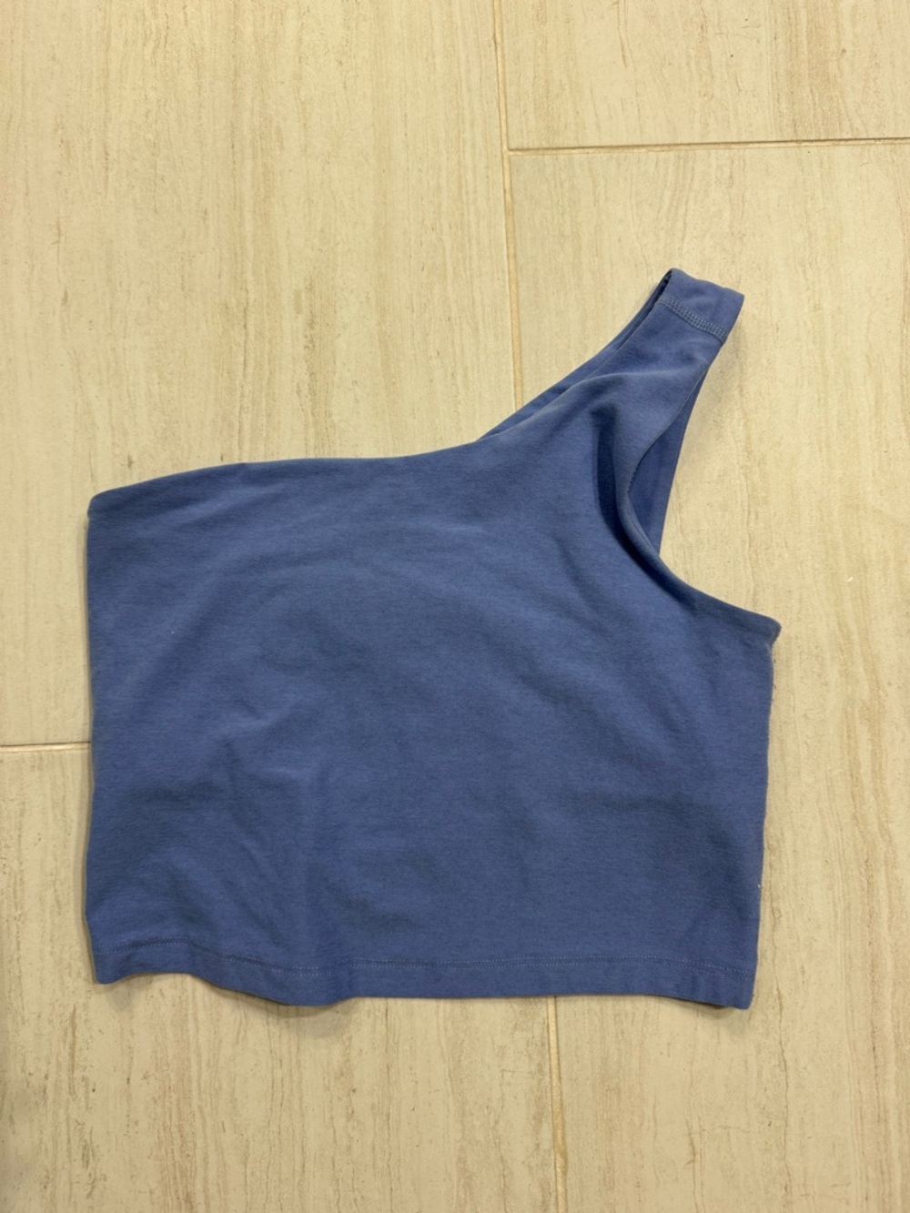 One-Shoulder Tank Top - Blue